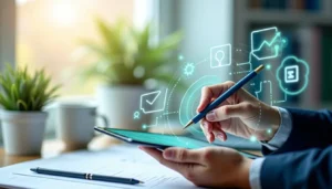 persona haciendo chequeo a auditora de riesgos empresariales